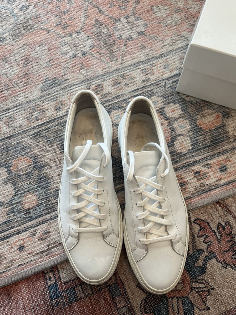 Common Projects Original Achilles Low White Leather Sneakers 42 - Picture 4 of 8
